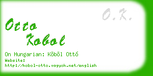 otto kobol business card