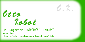 otto kobol business card